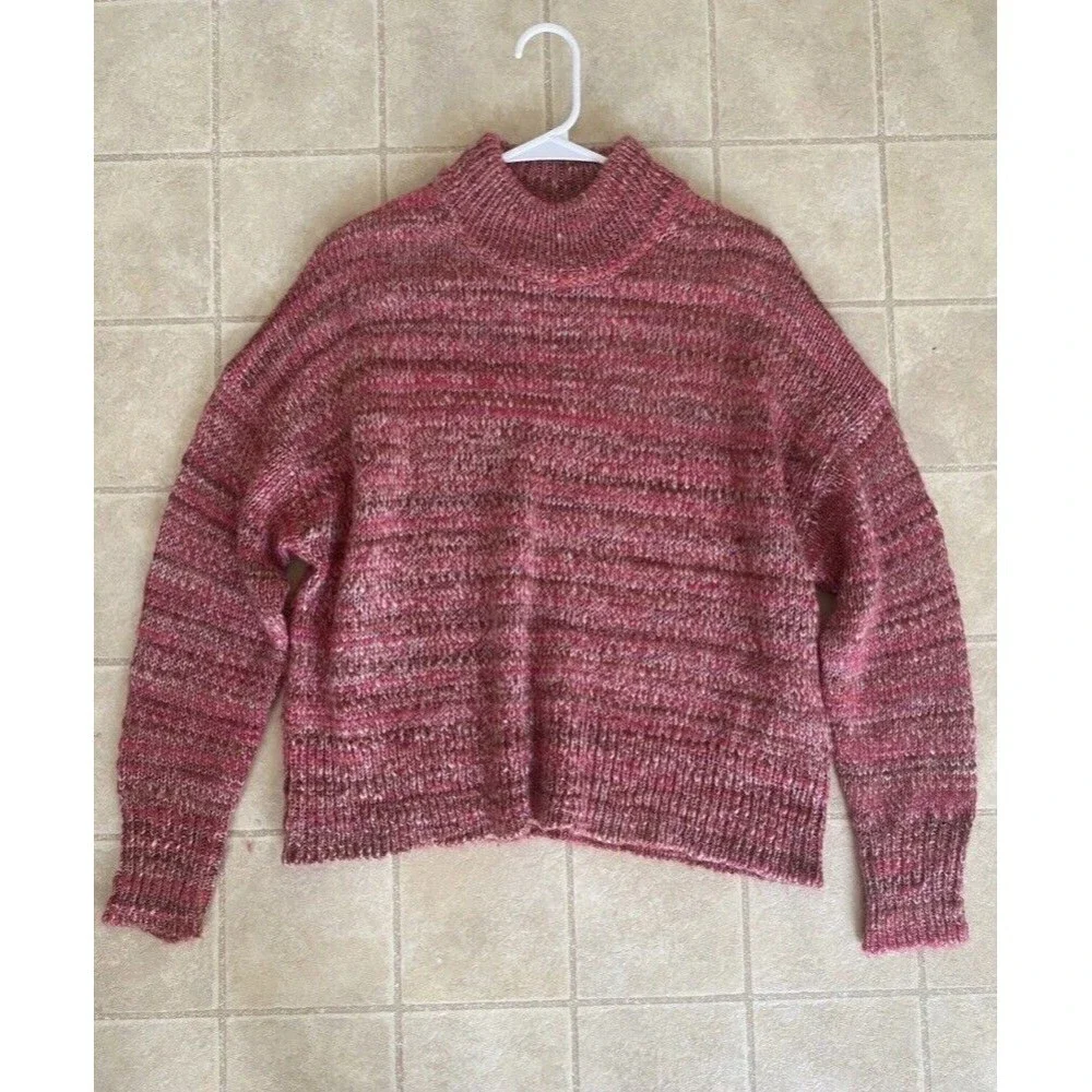 J.CREW Wool/acrylic Mockneck Sweater. Size S Long Sleeve Boxi Oversized